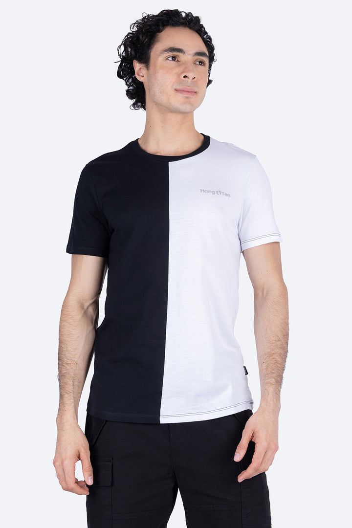 Playera manga corta negro con blanco - Hang Ten 