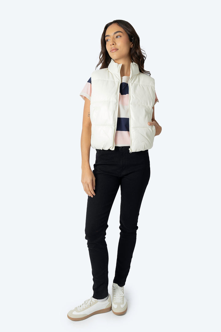 Chaleco bomber beige -  Hang Ten