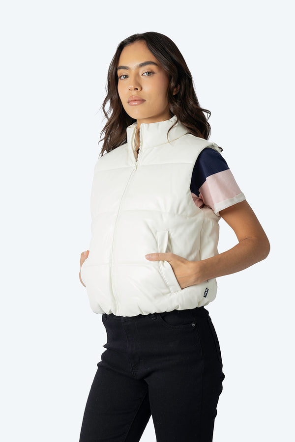 Chaleco bomber beige -  Hang Ten