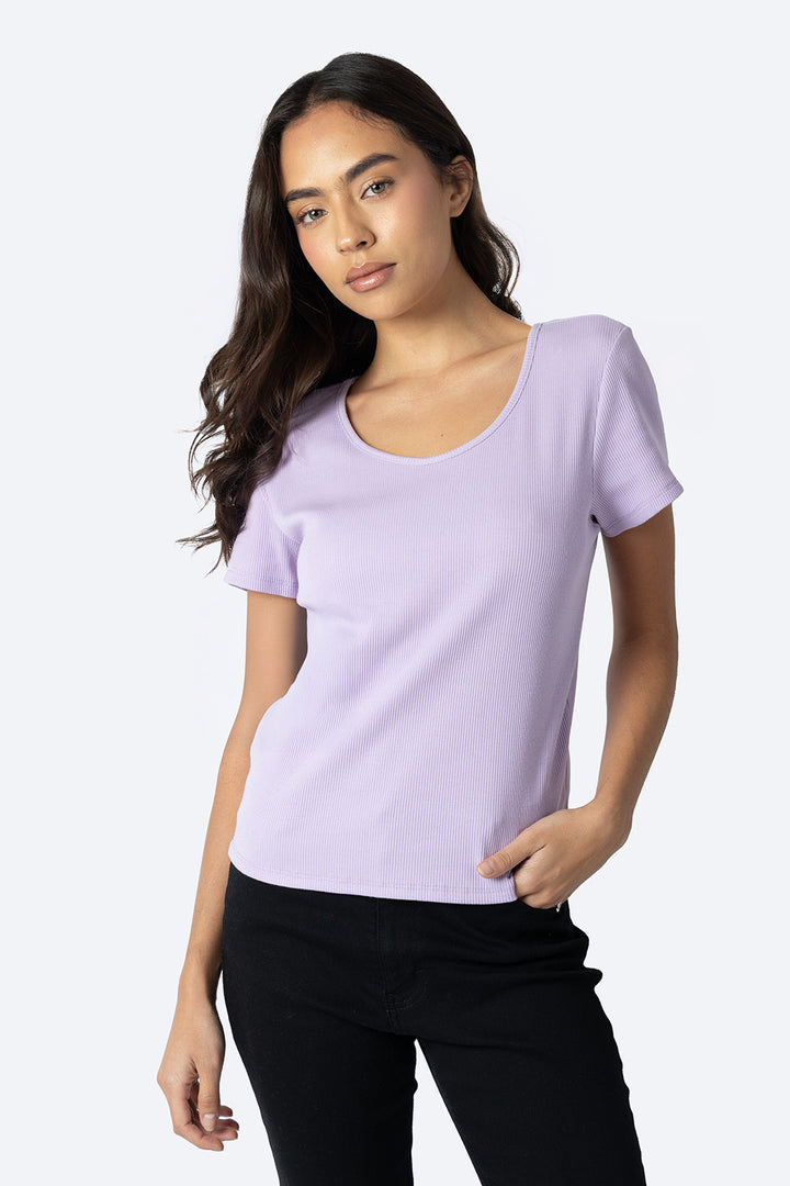 Blusa morada con textura - Hang Ten