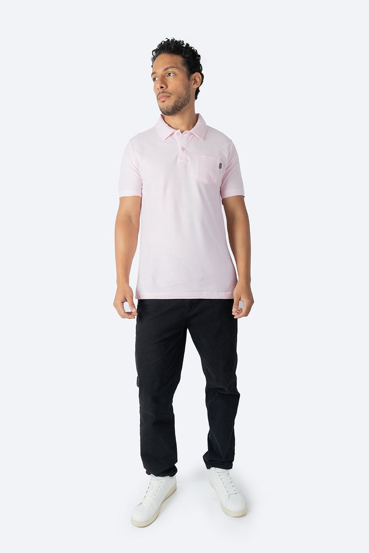 Polo pique básica rosa con bolsa  - Hang Ten