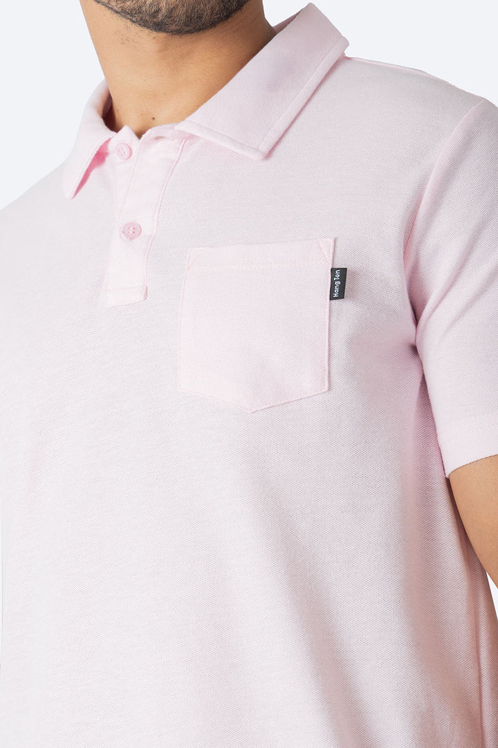 Polo pique básica rosa con bolsa  - Hang Ten