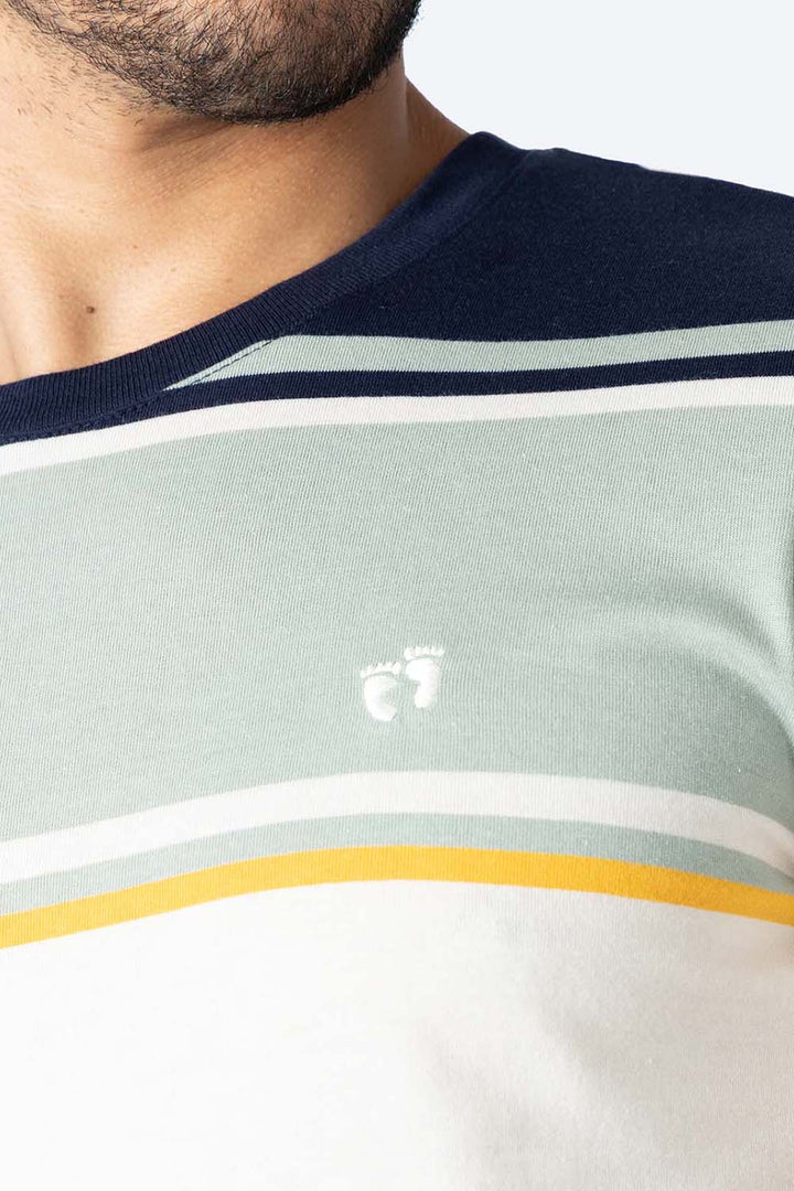 Playera verde rayada - Hang Ten 