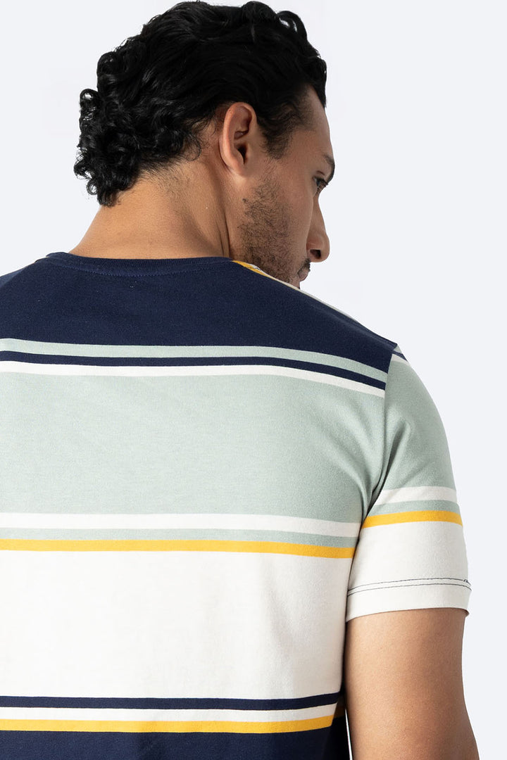 Playera verde rayada - Hang Ten 