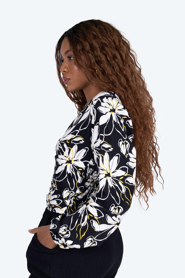 Blusa manga larga con resorte - Hang Ten