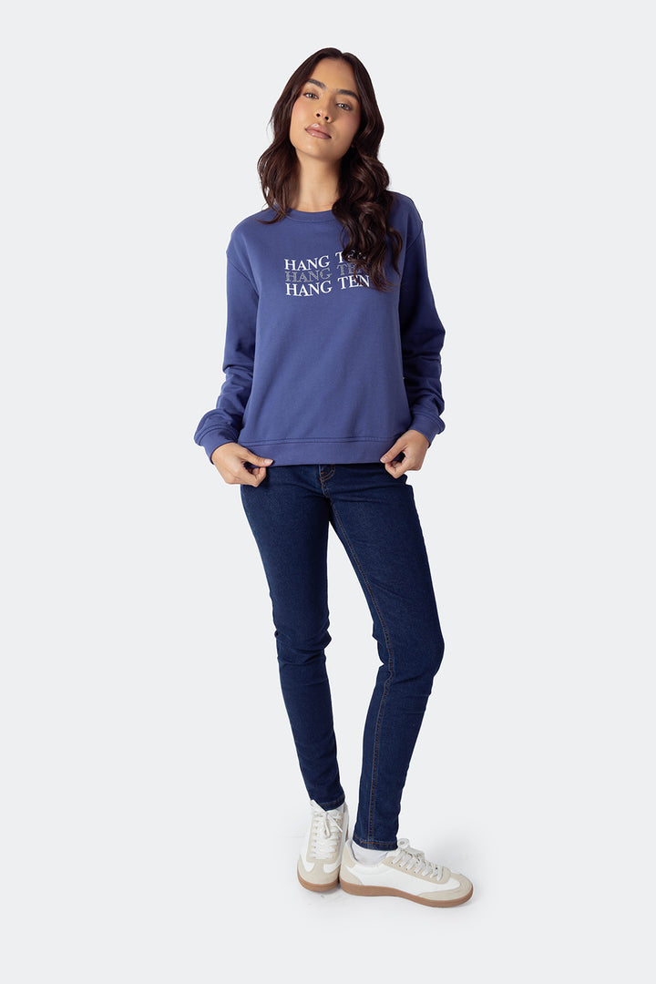 Sudadera morada HANG TEN