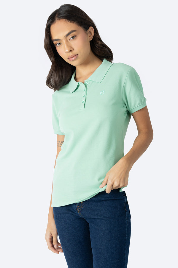 Polo piqué new verde - Hang Ten