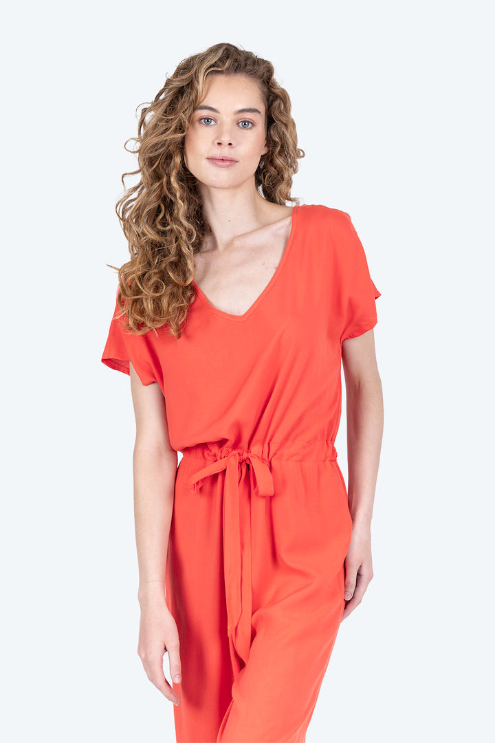 Jumpsuit coral con cordón - Hang Ten