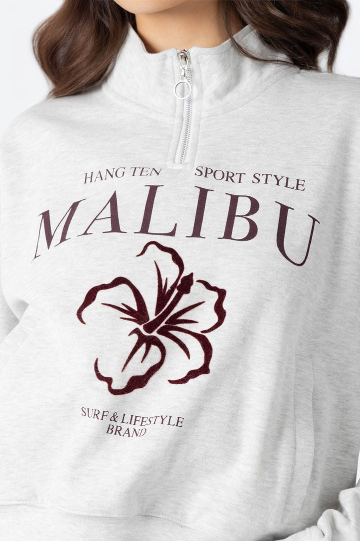 Sudadera cerrada gris MALIBU -  Hang Ten