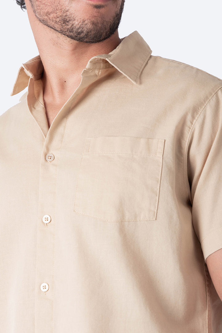 Camisa regular fit café claro - Hang Ten