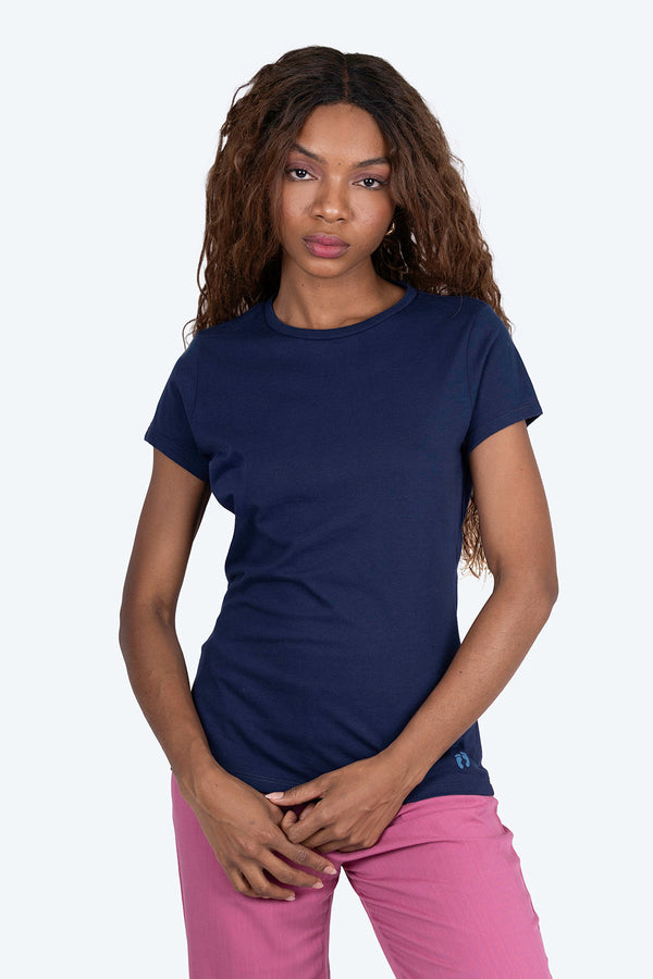 Playera básica azul cuello redondo - Hang Ten