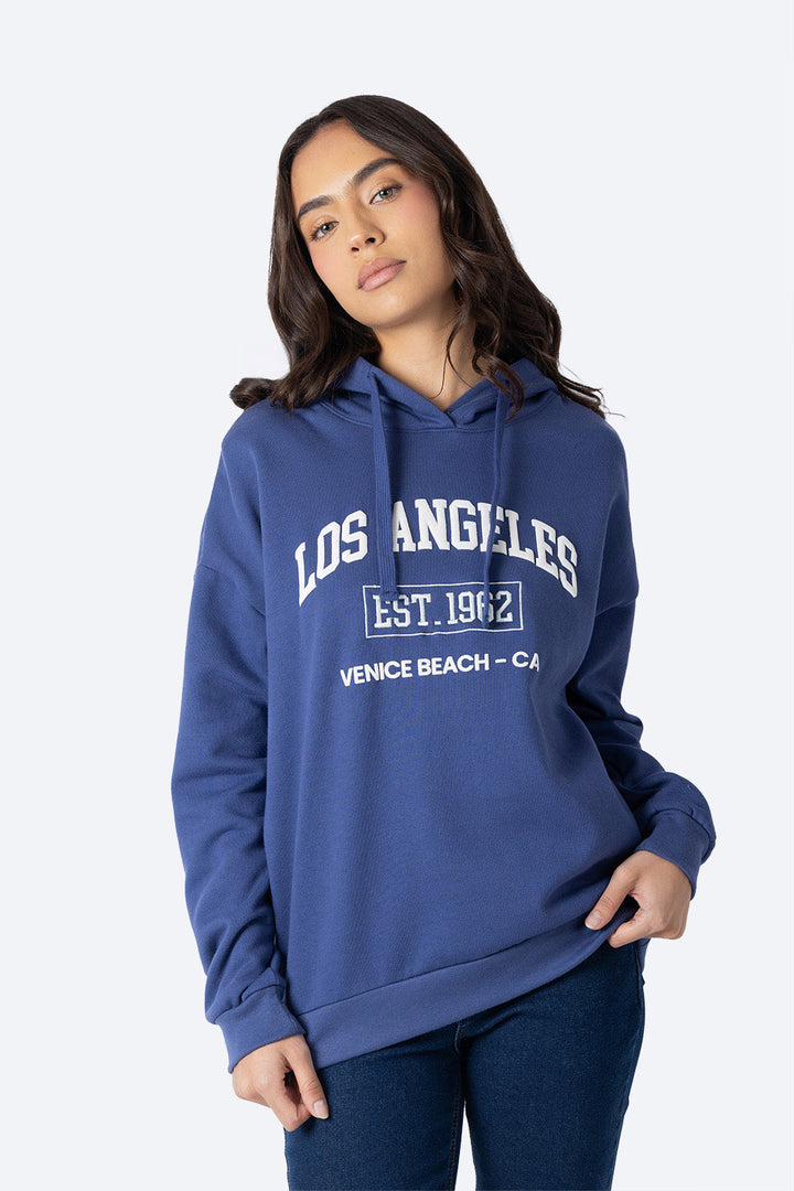 Sudadera oversize morada LOS ANGELES -  Hang Ten