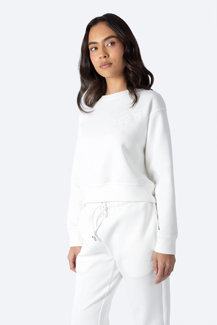 Sudadera corta color hueso - Hang Ten 