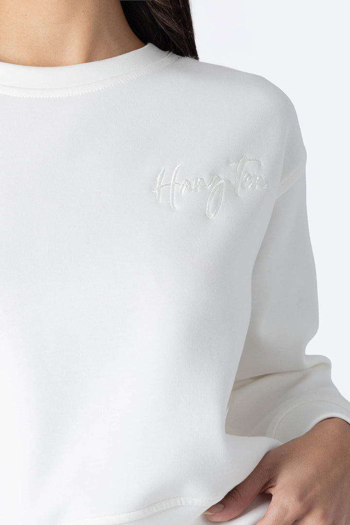 Sudadera corta color hueso - Hang Ten 