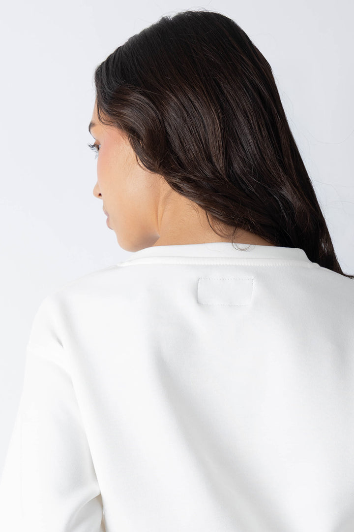 Sudadera corta color hueso - Hang Ten 