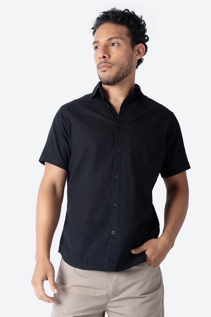 Camisa regular fit negra - Hang Ten