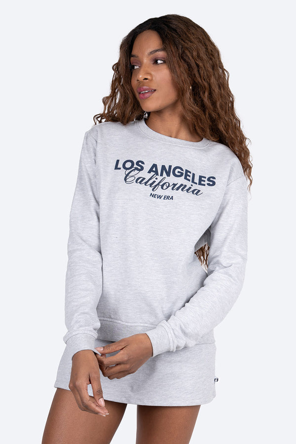 Sudadera cerrada estampada los angeles