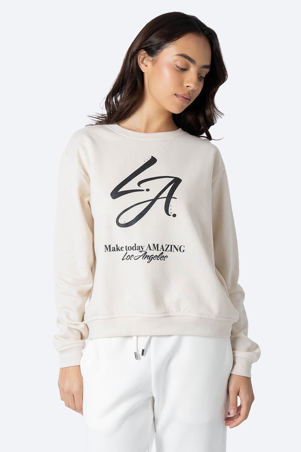 Sudadera beige L.A. -  Hang Ten