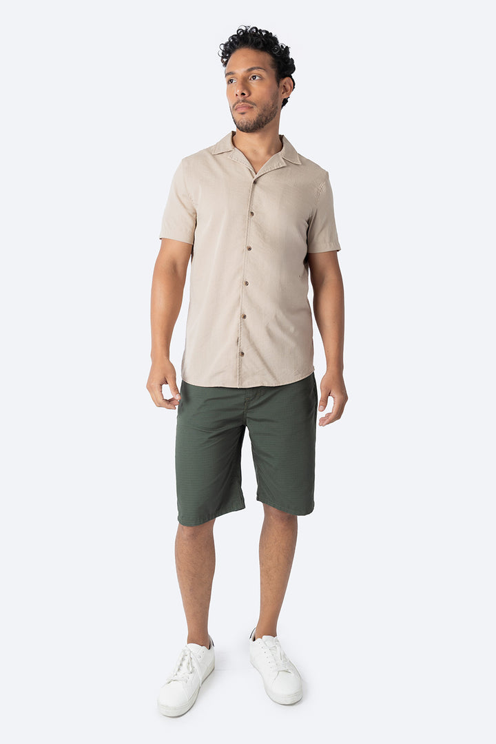 Camisa regular café claro - Hang Ten