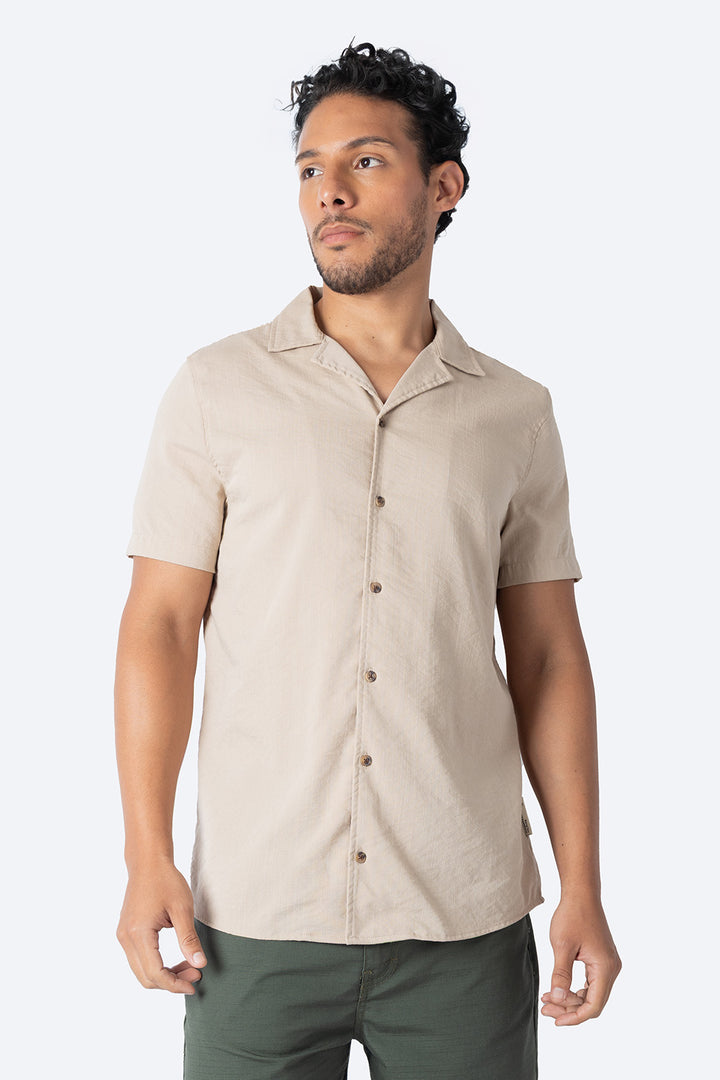 Camisa regular café claro - Hang Ten