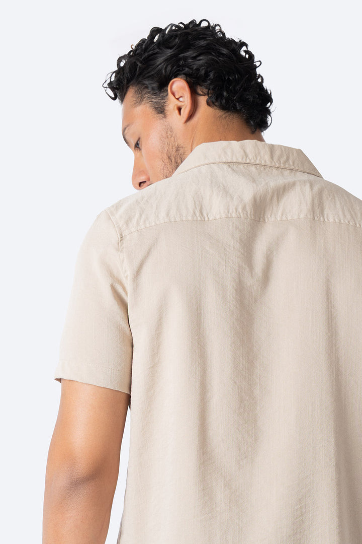 Camisa regular café claro - Hang Ten