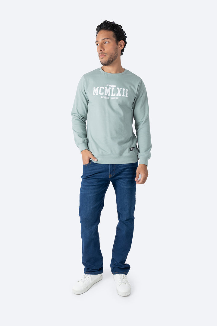 Sudadera verde "MCMLXII"- Hang Ten 
