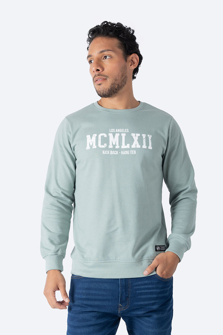 Sudadera verde "MCMLXII"- Hang Ten 