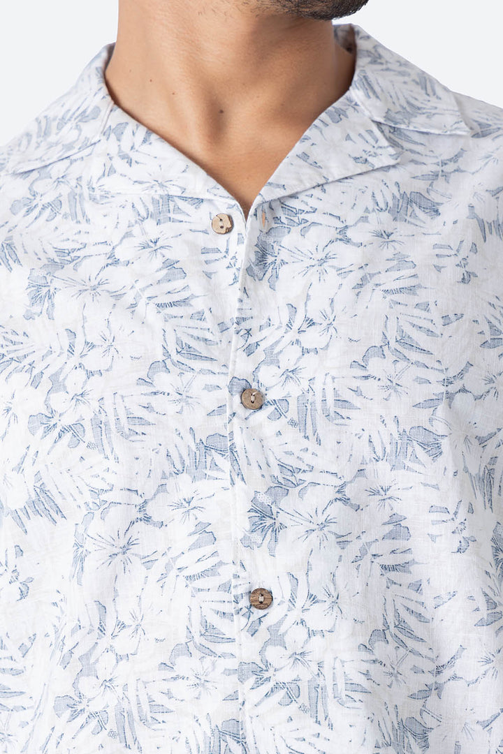 Camisa beige estampado de hojas - Hang Ten