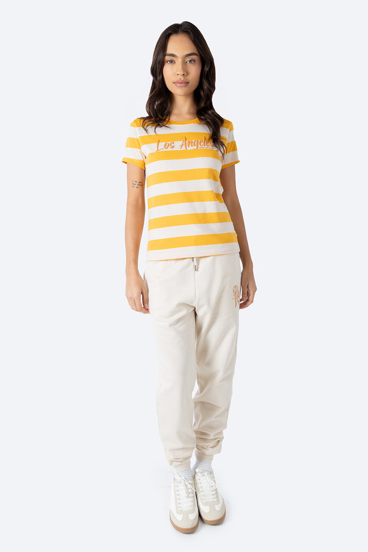 Playera amarilla con franjas - Hang Ten