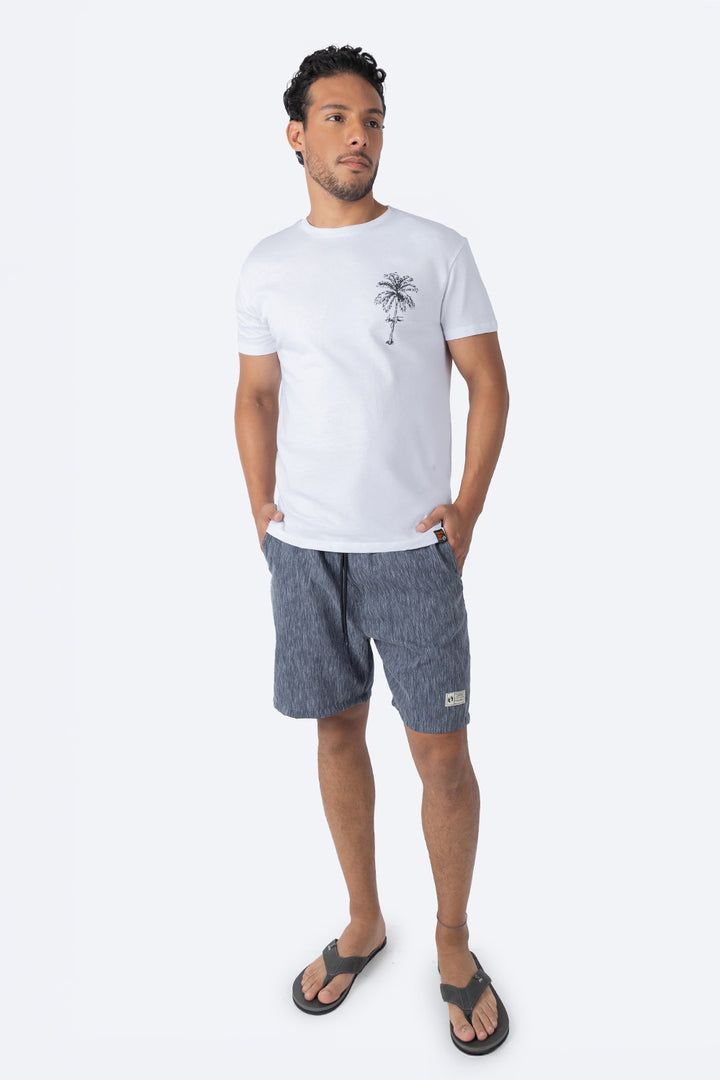 Playera blanca estampado en espalda - Hang Ten 