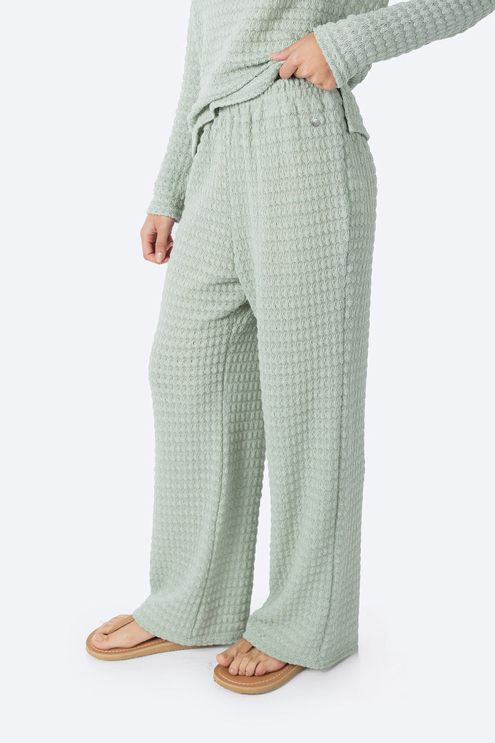 Pantalón punto de tejido verde - Hang Ten