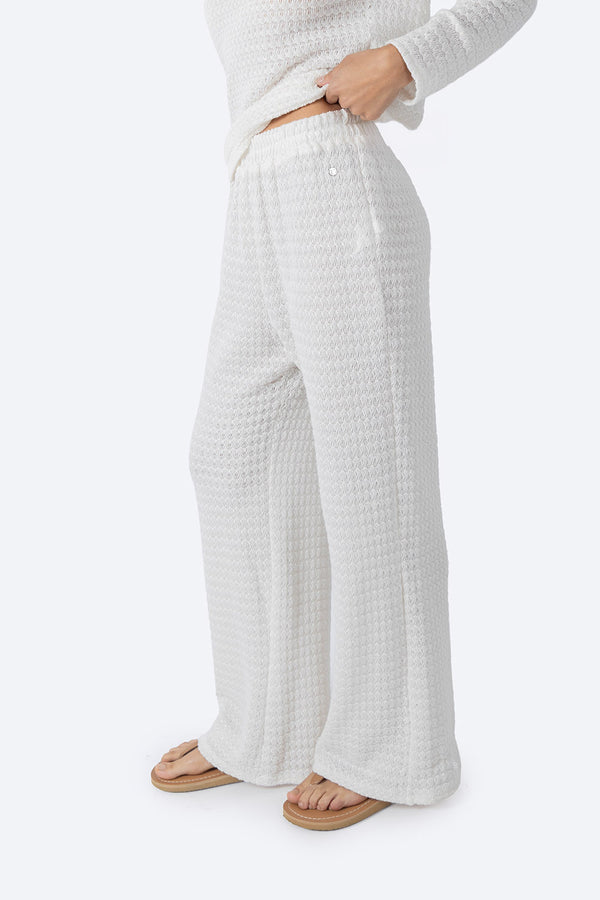 Pantalón punto de tejido blanco - Hang Ten