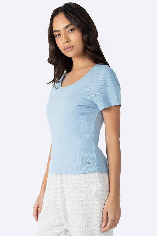 Blusa azul con textura - Hang Ten