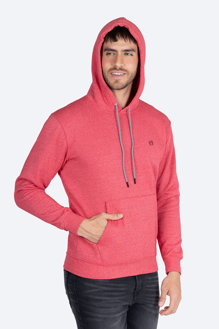 Sudadera roja con capucha y cangurera - Hang Ten