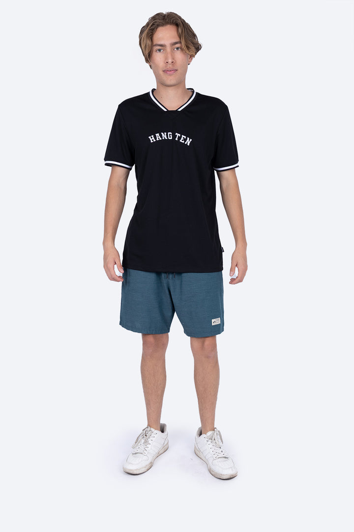 Playera deportiva bies a contraste blanco - Hang Ten 