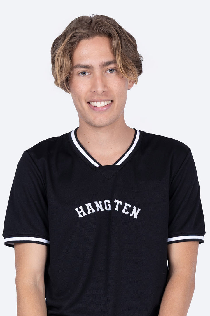 Playera deportiva bies a contraste blanco - Hang Ten 