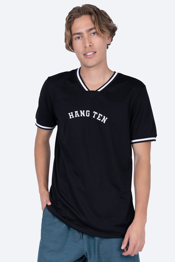 Playera deportiva bies a contraste blanco - Hang Ten 