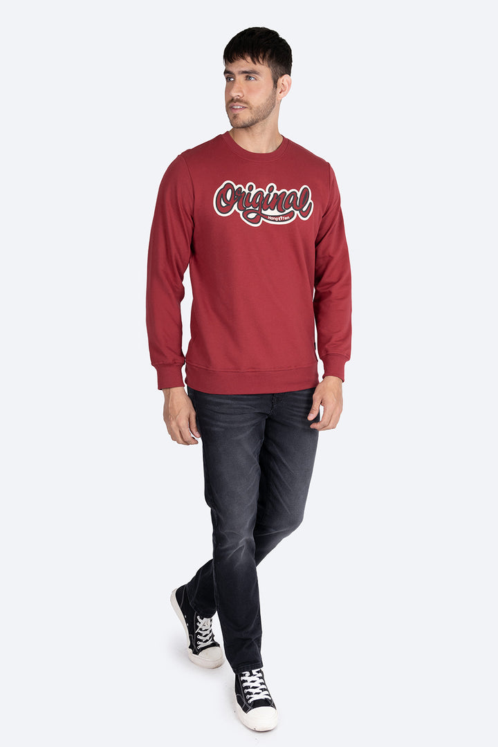 Sudadera vino con estampado - Hang Ten