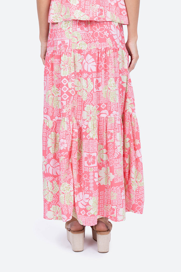 Falda larga multicolor con diseño - Hang Ten
