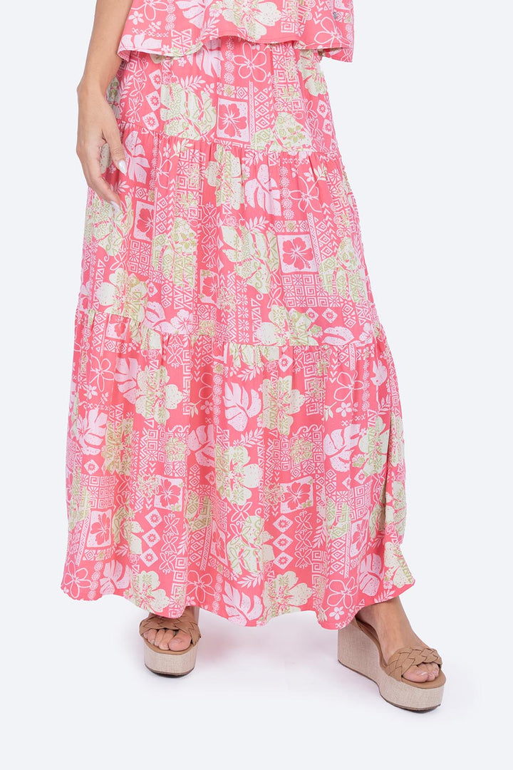 Falda larga multicolor con diseño - Hang Ten