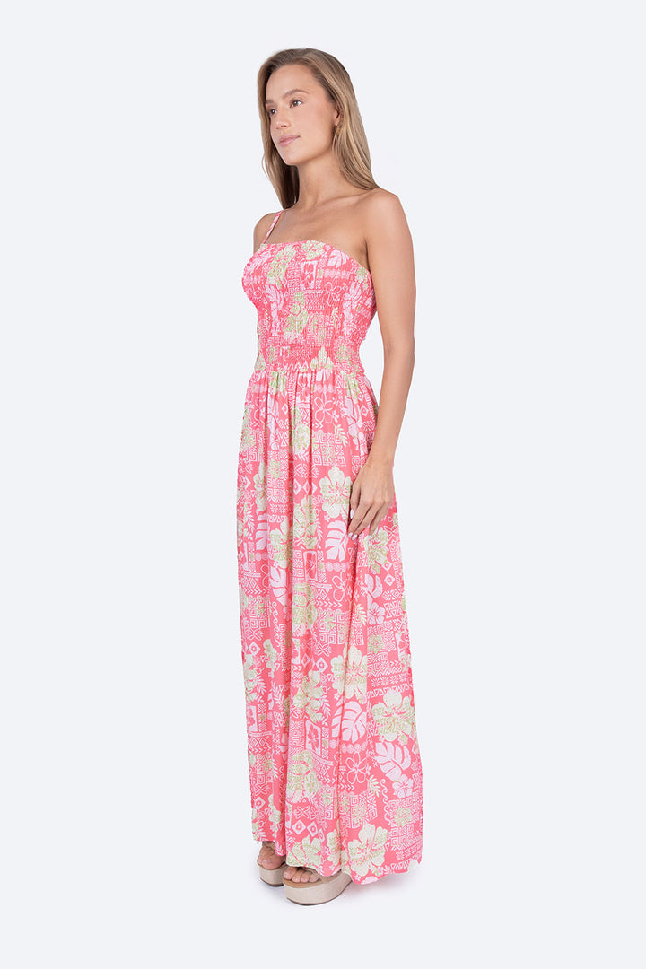 Vestido rosa con estampado floral - Hang Ten
