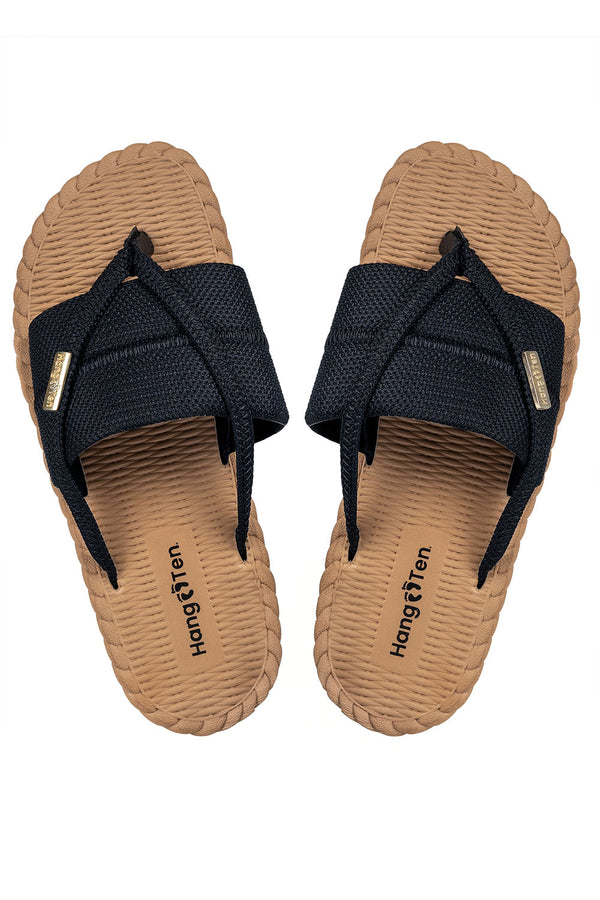 Sandalia casual flip flop negra - Hang Ten 