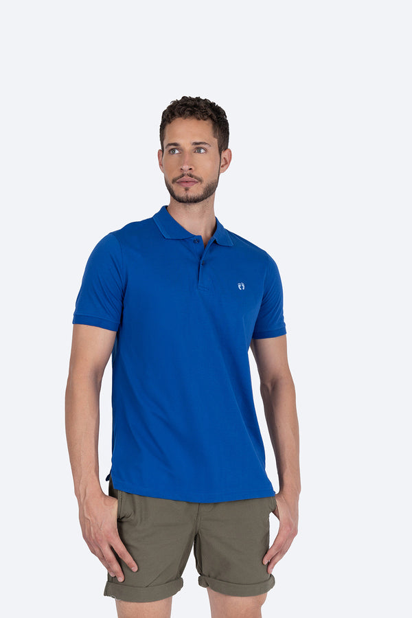 Polo chifón azul