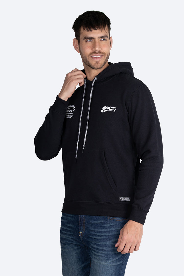 Sudadera negra con capucha y cangurera - Hang Ten 