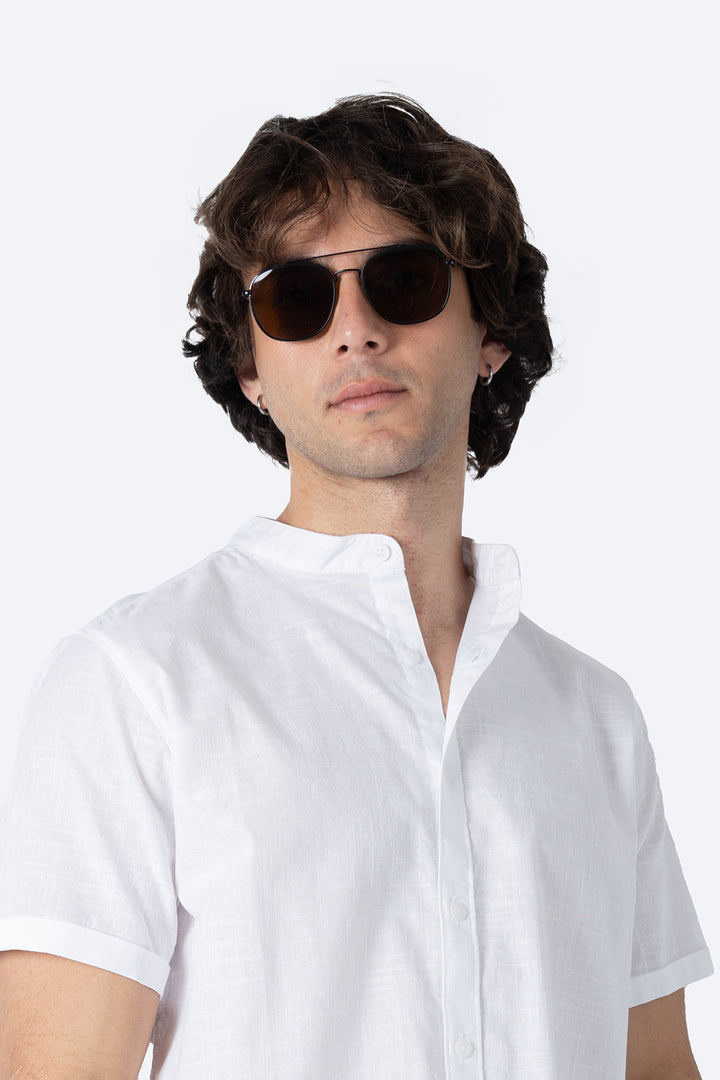 Camisa cuello mao blanca - Hang Ten