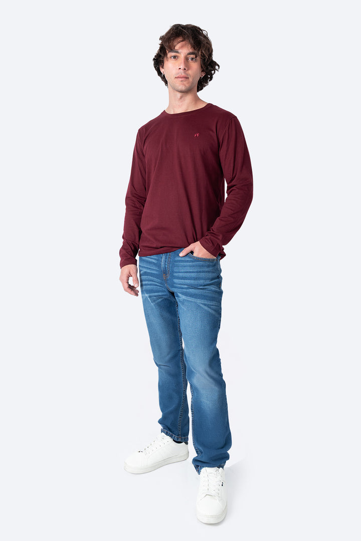 Jeans básico slim azul medio  - Hang Ten