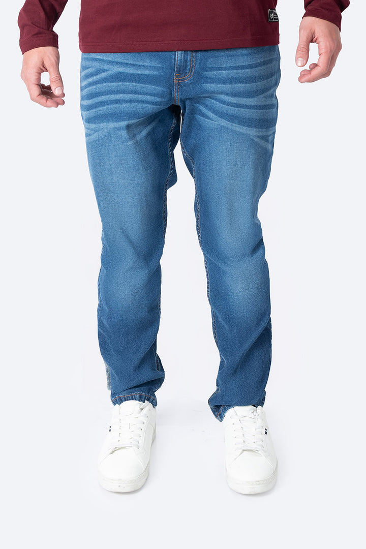 Jeans básico slim azul medio  - Hang Ten