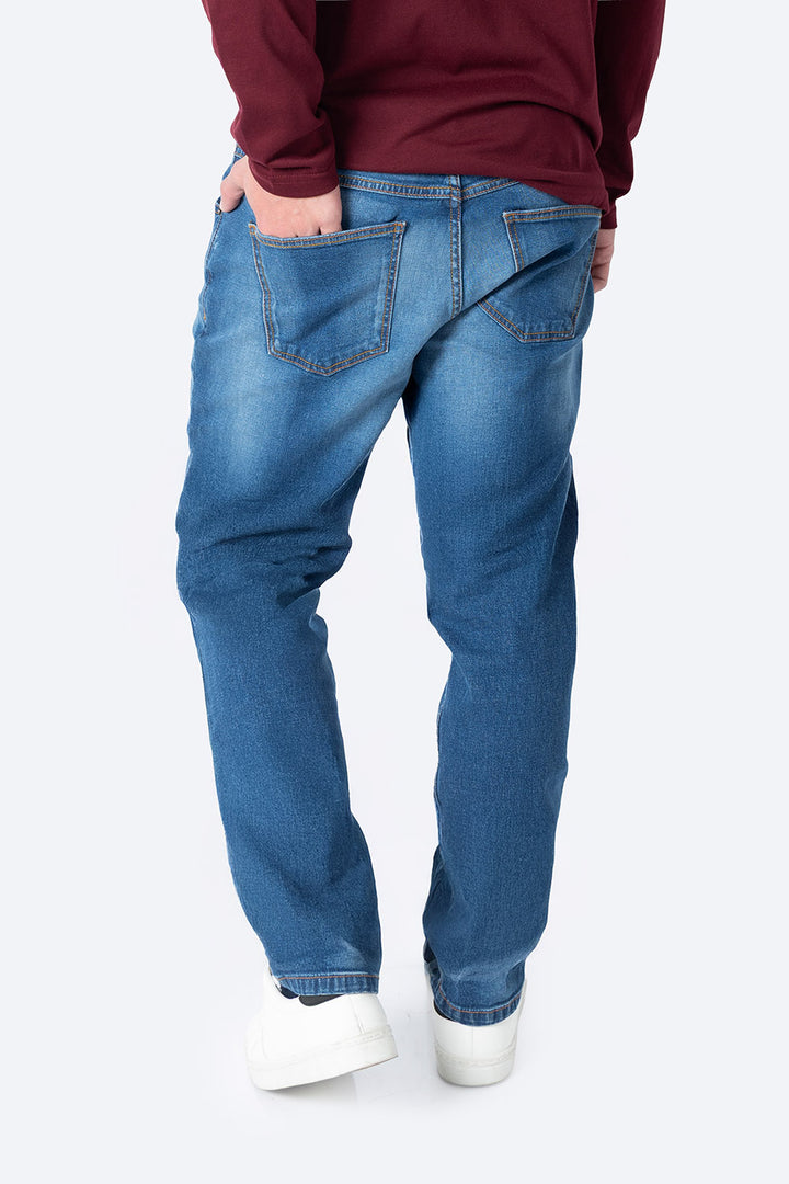 Jeans básico slim azul medio  - Hang Ten