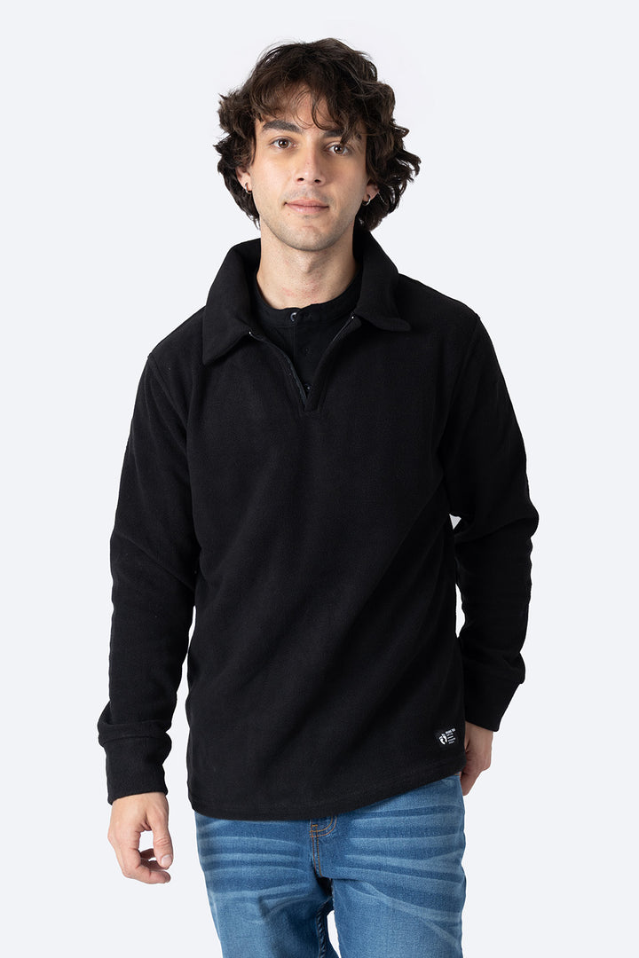Sudadera polar negra  - Hang Ten 