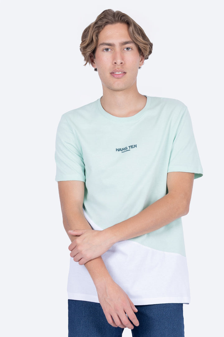 Playera manga corta verde con blanco - Hang Ten 